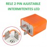 RELÉ 2 Pin ajustable parpadeo intermitente LED MOTO