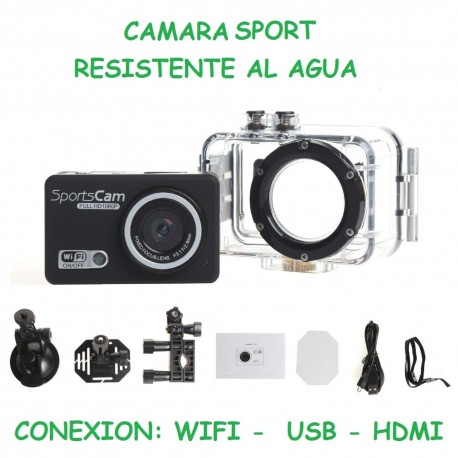 CAMARA SPORT RESISTENTE AL AGUA WiFi HDMI andorid ios iphone