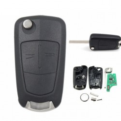 Llave con mando Opel Recambio 2 Botones Con Electrónica y Chip Tipo E