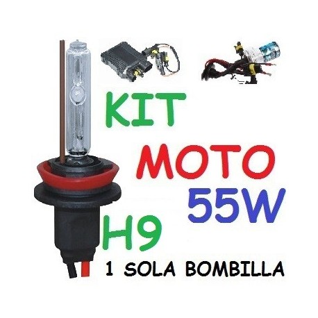 KIT XENON H9 55w (Alta Potencia) MOTO 1 BOMBILLA