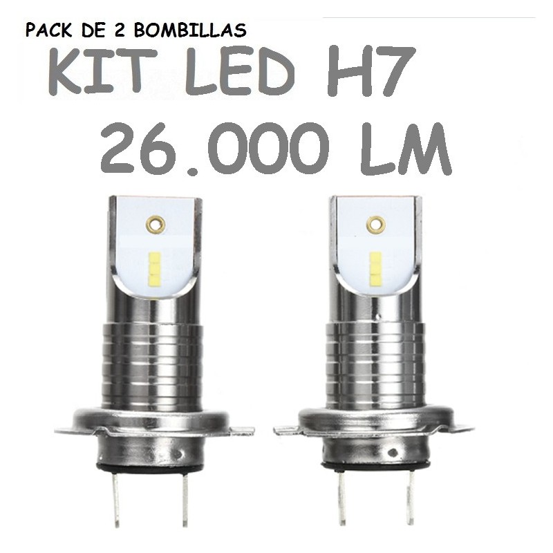 KIT BOMBILLAS H1 LED 7600 LUMENES 12/24V COCHE FURGONETA CAMION