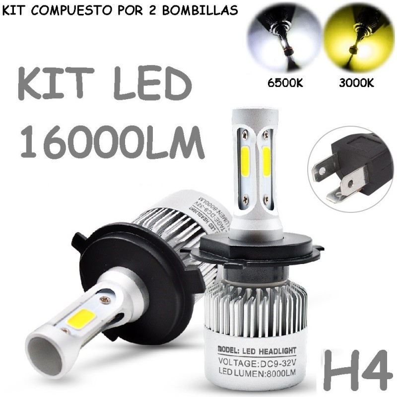 Lámparas LED H4 y Kits LED H4 de Alta Potencia de 12V y 24V