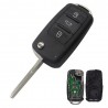 Llave con mando Audi Recambio 3 Botones Con Electrónica y Chip Tipo W
