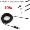 Endoscopio Camara Boroscopio 10M 5.5MM con luz USB Fontanero Tubos