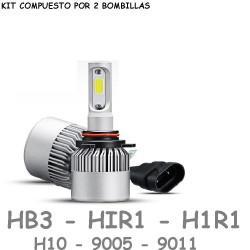 Kit Bombilla HB3 HIR1 H1R1 H10 9005 9011 Luz Led 16000 Lúmenes 12-24V