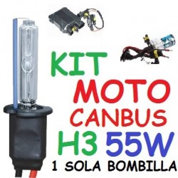 Kit Xenon H3 55w Moto Canbus No error 1 Bombilla