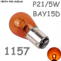 Bombilla P21/5W S25 BAY15d 1157 Naranja Ambar 12 V 21/5W Halogena