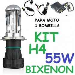 Kit Bi-Xenon H4 55w Alta Potencia Moto 1 Bombilla
