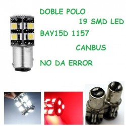 S25 1157 BAY15D P21/5W 19 LED Bombilla Canbus No error Posición y Freno